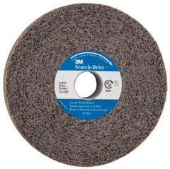 3M - 8" Diam, 1/4" Face Width, 1" Center Hole, Medium Grade, Silicon Carbide Deburring Wheel - Unitized, Hard Density 7 Grade, 5,500 RPM - Benchmark Tooling