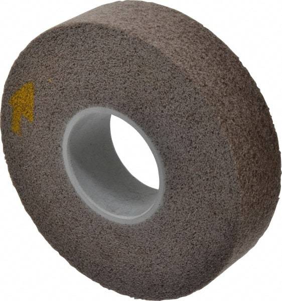 3M - 8" Diam, 2" Face Width, 3" Center Hole, Fine Grade, Aluminum Oxide Deburring Wheel - Convolute, Medium Density 5 Grade, 4,500 RPM - Benchmark Tooling