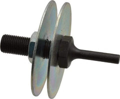 3M - 1/4" Shank Diam Unitized Deburring Wheel Mandrel - Compatible with 3" - 6" Diam x 1/4" Wide x 1/2" Hole Deburring Wheels - Benchmark Tooling