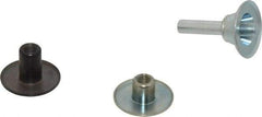 3M - 1/4" Shank Diam Unitized Deburring Wheel Mandrel - Compatible with 2" - 4" Diam x 1/8" Wide x 3/8" Hole Deburring Wheels - Benchmark Tooling