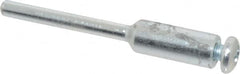 3M - 1/8" Shank Diam Unitized Deburring Wheel Mandrel - Compatible with 1/2" - 1" Diam x 1/8" Wide x 3/16" Hole Deburring Wheels - Benchmark Tooling