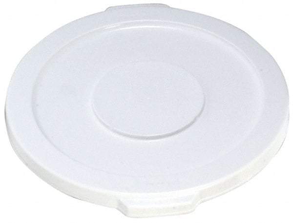 Rubbermaid - Round Lid for Use with 10 Gal Round Trash Cans - White, Polyethylene, For 2632 Brute Trash Cans - Benchmark Tooling