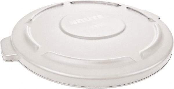 Rubbermaid - Round Lid for Use with 20 Gal Round Trash Cans - White, Polyethylene, For Brute Trash Cans - Benchmark Tooling