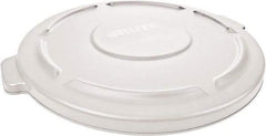 Rubbermaid - Round Lid for Use with 20 Gal Round Trash Cans - White, Polyethylene, For Brute Trash Cans - Benchmark Tooling