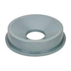 Rubbermaid - Round Lid for Use with 32 Gal Round Trash Cans - Gray, Polyethylene, For 2632 Brute Trash Cans - Benchmark Tooling