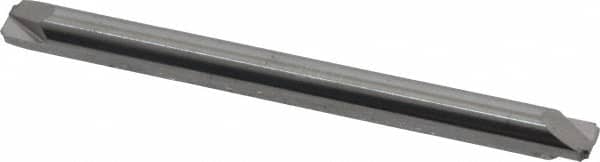 Accupro - 0.01" Radius, 1/8" Mill Diam, 2 Flute Solid Carbide Corner Rounding End Mill - Double End, Uncoated, 1-1/2" OAL, 1/8" Shank Diam - Benchmark Tooling