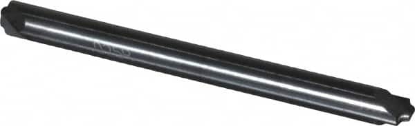 Accupro - 0.025" Radius, 1/8" Mill Diam, 2 Flute Solid Carbide Corner Rounding End Mill - Double End, Uncoated, 1-1/2" OAL, 1/8" Shank Diam - Benchmark Tooling