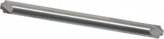 Accupro - 0.031" Radius, 1/8" Mill Diam, 2 Flute Solid Carbide Corner Rounding End Mill - Double End, Uncoated, 1-1/2" OAL, 1/8" Shank Diam - Benchmark Tooling