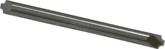 Accupro - 0.035" Radius, 1/8" Mill Diam, 2 Flute Solid Carbide Corner Rounding End Mill - Double End, Uncoated, 1-1/2" OAL, 1/8" Shank Diam - Benchmark Tooling