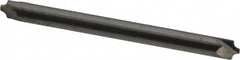 Accupro - 0.04" Radius, 1/8" Mill Diam, 2 Flute Solid Carbide Corner Rounding End Mill - Double End, Uncoated, 1-1/2" OAL, 1/8" Shank Diam - Benchmark Tooling
