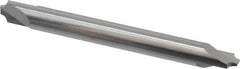 Accupro - 0.072" Radius, 1/4" Mill Diam, 2 Flute Solid Carbide Corner Rounding End Mill - Double End, Uncoated, 2-1/2" OAL, 1/4" Shank Diam - Benchmark Tooling