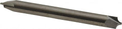 Accupro - 0.094" Radius, 1/4" Mill Diam, 2 Flute Solid Carbide Corner Rounding End Mill - Double End, Uncoated, 2-1/2" OAL, 1/4" Shank Diam - Benchmark Tooling