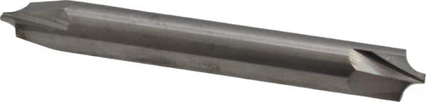 Accupro - 0.118" Radius, 5/16" Mill Diam, 2 Flute Solid Carbide Corner Rounding End Mill - Double End, Uncoated, 2-1/2" OAL, 5/16" Shank Diam - Benchmark Tooling