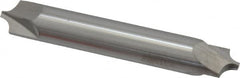 Accupro - 0.14" Radius, 3/8" Mill Diam, 2 Flute Solid Carbide Corner Rounding End Mill - Double End, Uncoated, 2-1/2" OAL, 3/8" Shank Diam - Benchmark Tooling