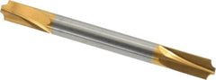 Accupro - 0.055" Radius, 3/16" Mill Diam, 2 Flute Solid Carbide Corner Rounding End Mill - Double End, TiN Finish, 2" OAL, 3/16" Shank Diam - Benchmark Tooling