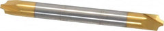 Accupro - 0.078" Radius, 1/4" Mill Diam, 2 Flute Solid Carbide Corner Rounding End Mill - Double End, TiN Finish, 2-1/2" OAL, 1/4" Shank Diam - Benchmark Tooling