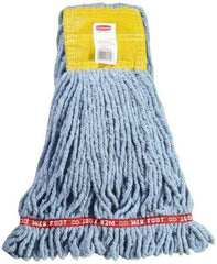 Rubbermaid - 5" Yellow Head Band, Small Blended Fiber Loop End Mop Head - 4 Ply, Use for General Purpose - Benchmark Tooling