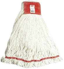 Rubbermaid - 5" Red Head Band, Large Blended Fiber Loop End Mop Head - 4 Ply, Use for General Purpose - Benchmark Tooling