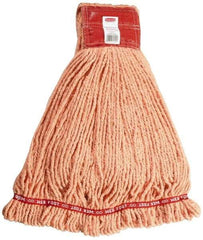 Rubbermaid - 5" Red Head Band, Large Blended Fiber Loop End Mop Head - 4 Ply, Use for General Purpose - Benchmark Tooling