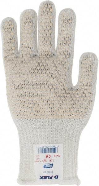 SHOWA - Size S (7), ANSI Cut Lvl 4, Puncture Lvl 1, Abrasion Lvl 2, Rubber Coated Cut Resistant Gloves - Palm & Fingers Coated, Knit Wrist, White, Ambidextrous - Benchmark Tooling