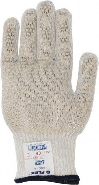SHOWA - Size M (8), ANSI Cut Lvl 4, Puncture Lvl 1, Abrasion Lvl 2, Rubber Coated Cut Resistant Gloves - Fully Coated Coated, Knit Wrist, White, Ambidextrous - Benchmark Tooling