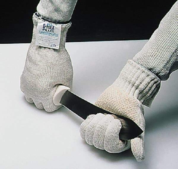 SHOWA - Size XL (10), ANSI Cut Lvl 5, Puncture Lvl 1, Abrasion Lvl 1, Rubber Coated Cut Resistant Gloves - Palm Coated, Stainless Steel Lining, Knit Wrist, White, Right - Benchmark Tooling