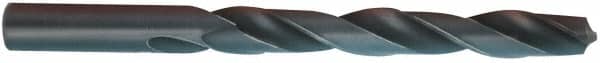 Chicago-Latrobe - #22 135° High Speed Steel Jobber Drill - TiCN Finish, Right Hand Cut, Spiral Flute, Straight Shank, 3-1/8" OAL, Split Point - Benchmark Tooling