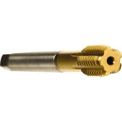 Emuge - 7/16-20 UNF 2BX Modified Bottoming Thread Forming Tap - Cobalt, TiN Finish, 3.937" OAL, 0.512" Thread Length, Right Hand Thread, Series Druck - Benchmark Tooling