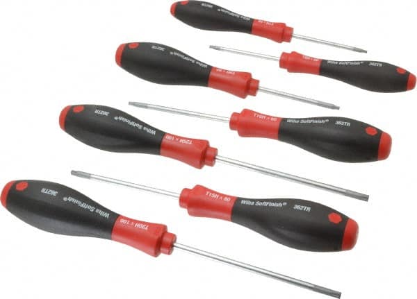 Wiha - 7 Piece TR7 to TR25 Ergonomic Handle Torx Driver Set - TR7, TR8, TR9, TR10, TR15, TR20, TR25 - Benchmark Tooling