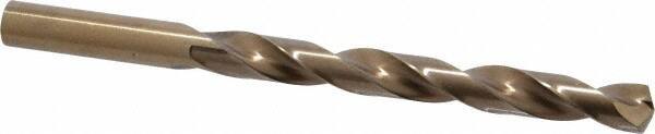 Interstate - 23/64" 135° Cobalt Jobber Drill - Bright Finish, Right Hand Cut, Spiral Flute, 4-7/8" OAL, Split Point - Benchmark Tooling