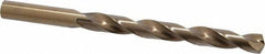 Interstate - 23/64" 135° Cobalt Jobber Drill - Bright Finish, Right Hand Cut, Spiral Flute, 4-7/8" OAL, Split Point - Benchmark Tooling