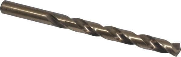 Interstate - 13/32" 135° Cobalt Jobber Drill - Bright Finish, Right Hand Cut, Spiral Flute, 5-1/4" OAL, Split Point - Benchmark Tooling