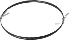 Disston - 6 TPI, 7' 9-1/2" Long x 1/4" Wide x 0.025" Thick, Welded Band Saw Blade - Carbon Steel, Toothed Edge, Raker Tooth Set, Hard Back, Contour Cutting - Benchmark Tooling