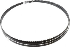 Disston - 4 TPI, 7' 9-1/2" Long x 3/8" Wide x 0.025" Thick, Welded Band Saw Blade - Carbon Steel, Toothed Edge, Raker Tooth Set, Hard Back, Contour Cutting - Benchmark Tooling