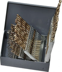 Interstate - 135° Point, Bright Finish, Cobalt Jobber Length Drill Bit Set - Benchmark Tooling