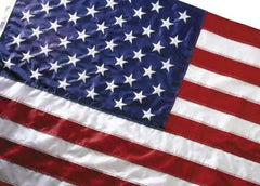 Valley Forge Flag Co - 5 Ft. Wide x 3 Ft. High, American Flag - Nylon, Red, White and Blue, Pole Mounted, Includes Brass Grommets - Benchmark Tooling