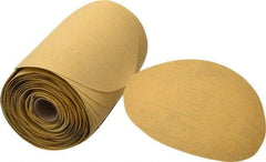 3M - 6" Diam, 120 Grit FEPA, Aluminum Oxide Adhesive PSA Disc - Fine Grade, Gold, A Weighted Backing, Flexible, Use with Random Orbital Sanders - Benchmark Tooling