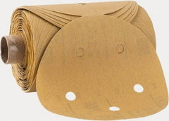 3M - 5" Diam, 400 Grit FEPA, Aluminum Oxide Adhesive PSA Disc - Extra Fine Grade, Gold, A Weighted Backing, Flexible, Use with Random Orbital Sanders - Benchmark Tooling