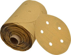 3M - 5" Diam, 180 Grit FEPA, Aluminum Oxide Adhesive PSA Disc - Very Fine Grade, Gold, A Weighted Backing, Flexible, Use with Random Orbital Sanders - Benchmark Tooling