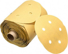 3M - 5" Diam, 150 Grit FEPA, Aluminum Oxide Adhesive PSA Disc - Very Fine Grade, Gold, A Weighted Backing, Flexible, Use with Random Orbital Sanders - Benchmark Tooling