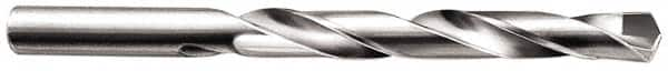 Made in USA - 13/32" 135° Carbide-Tipped Jobber Drill - Bright Finish, Right Hand Cut, Spiral Flute, Straight Shank, 5-1/4" OAL, Split Point - Benchmark Tooling