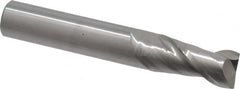 Accupro - 12mm, 25mm LOC, 12mm Shank Diam, 76mm OAL, 2 Flute, Solid Carbide Square End Mill - Single End, Uncoated, Spiral Flute, 40° Helix, Centercutting, Right Hand Cut, Right Hand Flute - Benchmark Tooling