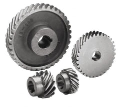 Boston Gear - 20 Pitch, 1/2" Pitch Diam, 0.571" OD, 10 Tooth Helical Gear - 9/16" Face Width, 5/16" Bore Diam, 14.5° Pressure Angle, Steel - Benchmark Tooling