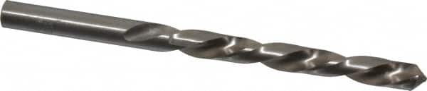 Made in USA - 19/64" 118° High Speed Steel Jobber Drill - Bright Finish, Left Hand Cut, Spiral Flute, Straight Shank, 4-3/8" OAL, Standard Point - Benchmark Tooling