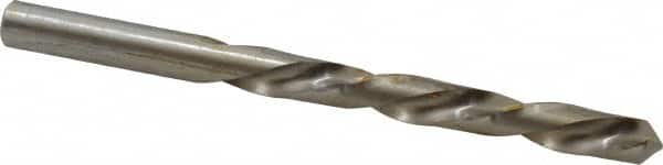 Made in USA - 23/64" 118° High Speed Steel Jobber Drill - Bright Finish, Left Hand Cut, Spiral Flute, Straight Shank, 4-7/8" OAL, Standard Point - Benchmark Tooling