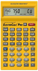 Calculated Industries - 8-Digit LCD with Annunciator-Legends 30 Function Handheld Calculator - 5/8" x 2-1/2" (15.88mm x 63.5mm) Display Size, Yellow, CR-2032 Powered, 9" Long x 8-1/2" Wide x 1-1/2" High - Benchmark Tooling