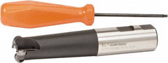 Kennametal - 3/4" Cut Diam, 1" Shank Diam, 5.28" OAL, Indexable Ball Nose End Mill - Benchmark Tooling