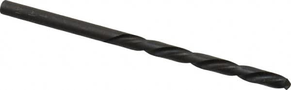 Made in USA - #15 118° High Speed Steel Jobber Drill - Bright Finish, Left Hand Cut, Spiral Flute, Straight Shank, 3-3/8" OAL, Standard Point - Benchmark Tooling