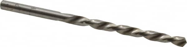Made in USA - #18 118° High Speed Steel Jobber Drill - Bright Finish, Left Hand Cut, Spiral Flute, Straight Shank, 3-1/4" OAL, Standard Point - Benchmark Tooling