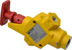 Parker - 3/8" NPT Safety Lockout Valve - 3-Way, 2 Position, Handle, 6.6 CV Rate, 250 Max psi & 160°F Max Temp - Benchmark Tooling